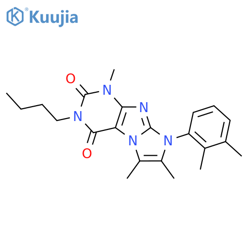 3-butyl-8-(2,3-dimethylphenyl)-1,6,7-trimethyl-1H,2H,3H,4H,8H-imidazo1,2-gpurine-2,4-dione structure