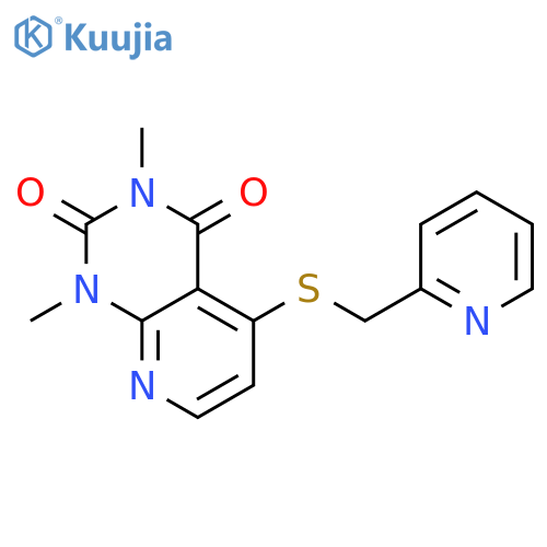 1,3-dimethyl-5-{(pyridin-2-yl)methylsulfanyl}-1H,2H,3H,4H-pyrido2,3-dpyrimidine-2,4-dione structure