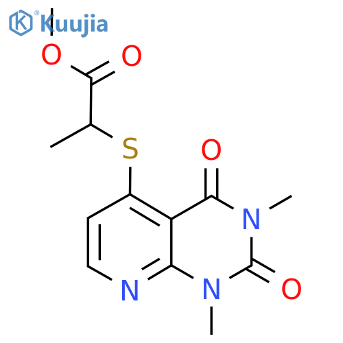 methyl 2-({1,3-dimethyl-2,4-dioxo-1H,2H,3H,4H-pyrido2,3-dpyrimidin-5-yl}sulfanyl)propanoate structure