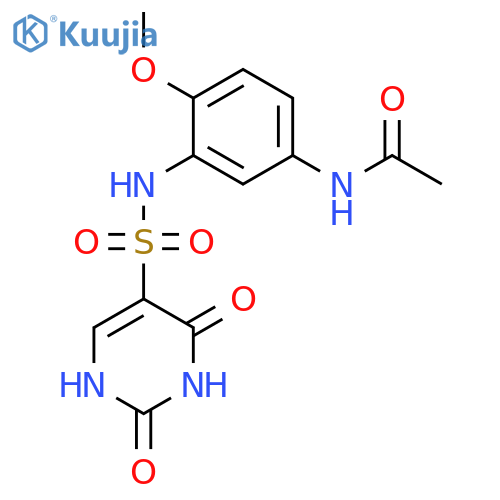N-3-(2,4-dioxo-1,2,3,4-tetrahydropyrimidine-5-sulfonamido)-4-methoxyphenylacetamide structure