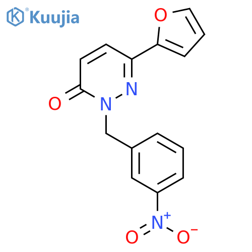 6-(furan-2-yl)-2-(3-nitrophenyl)methyl-2,3-dihydropyridazin-3-one structure