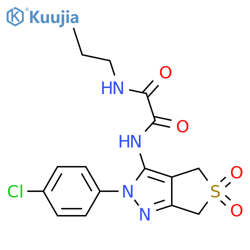 N'-2-(4-chlorophenyl)-5,5-dioxo-2H,4H,6H-5lambda6-thieno3,4-cpyrazol-3-yl-N-propylethanediamide structure