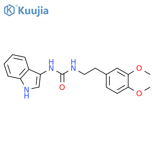 Urea, N-[2-(3,4-dimethoxyphenyl)ethyl]-N'-1H-indol-3-yl- structure