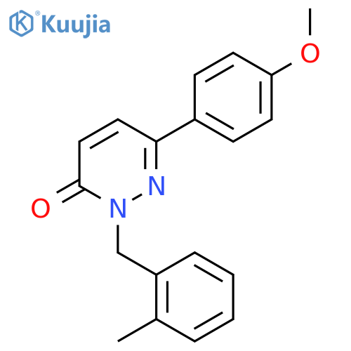 6-(4-methoxyphenyl)-2-(2-methylphenyl)methyl-2,3-dihydropyridazin-3-one structure