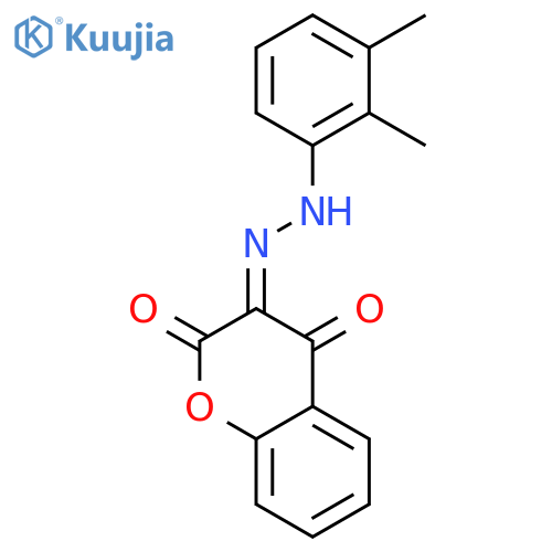 (3Z)-3-[2-(2,3-dimethylphenyl)hydrazinylidene]-2H-chromene-2,4(3H)-dione structure