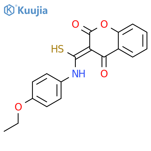 2H-1-Benzopyran-3-carbothioamide,N-(4-ethoxyphenyl)-4-hydroxy-2-oxo- structure