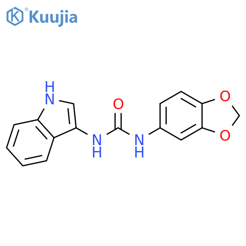 1-(2H-1,3-benzodioxol-5-yl)-3-(1H-indol-3-yl)urea structure