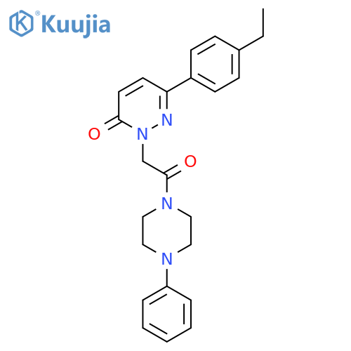6-(4-ethylphenyl)-2-2-oxo-2-(4-phenylpiperazin-1-yl)ethyl-2,3-dihydropyridazin-3-one structure