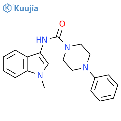 1-Piperazinecarboxamide, N-(1-methyl-1H-indol-3-yl)-4-phenyl- structure