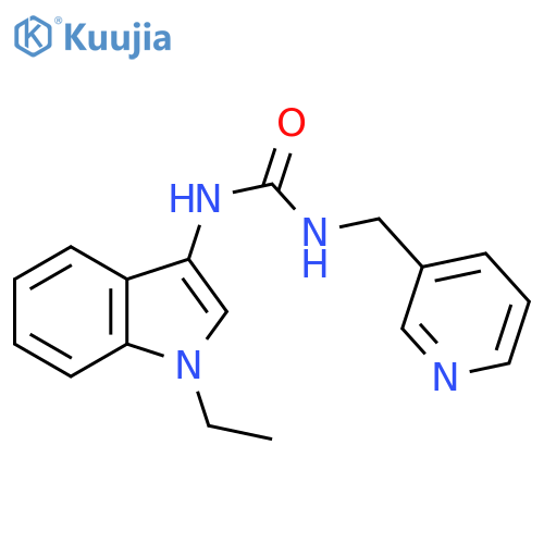 3-(1-ethyl-1H-indol-3-yl)-1-(pyridin-3-yl)methylurea structure