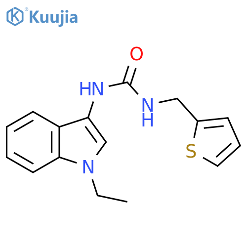 3-(1-ethyl-1H-indol-3-yl)-1-(thiophen-2-yl)methylurea structure
