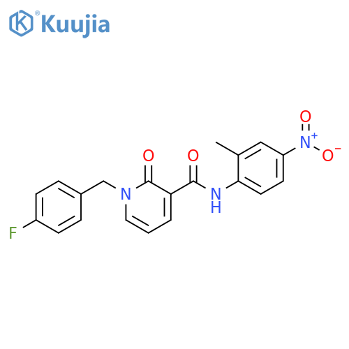1-(4-fluorophenyl)methyl-N-(2-methyl-4-nitrophenyl)-2-oxo-1,2-dihydropyridine-3-carboxamide structure