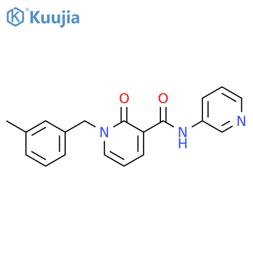 1-(3-methylphenyl)methyl-2-oxo-N-(pyridin-3-yl)-1,2-dihydropyridine-3-carboxamide structure