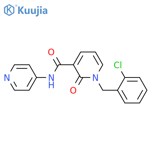 1-(2-chlorophenyl)methyl-2-oxo-N-(pyridin-4-yl)-1,2-dihydropyridine-3-carboxamide structure