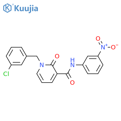 1-(3-chlorophenyl)methyl-N-(3-nitrophenyl)-2-oxo-1,2-dihydropyridine-3-carboxamide structure