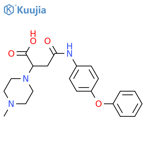 2-(4-methylpiperazin-1-yl)-3-(4-phenoxyphenyl)carbamoylpropanoic acid structure