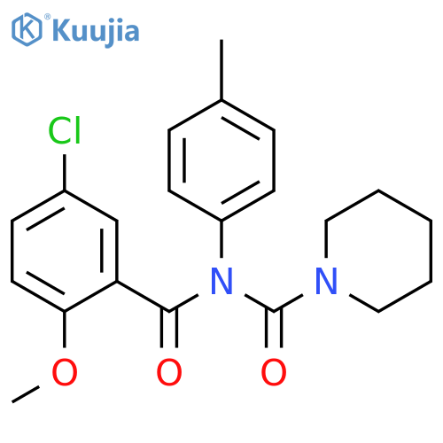 N-(5-chloro-2-methoxybenzoyl)-N-(4-methylphenyl)piperidine-1-carboxamide structure