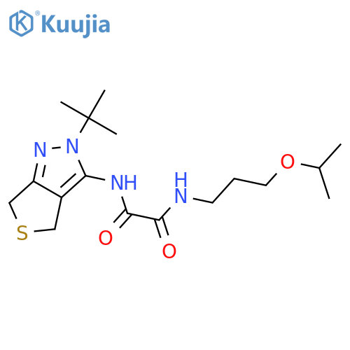 N'-{2-tert-butyl-2H,4H,6H-thieno3,4-cpyrazol-3-yl}-N-3-(propan-2-yloxy)propylethanediamide structure