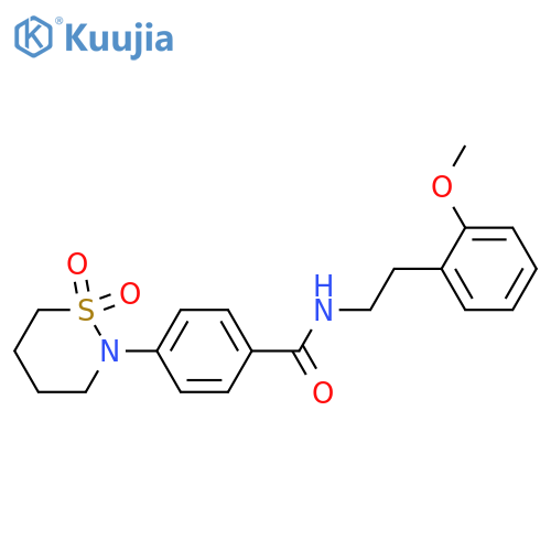 4-(1,1-dioxo-1lambda6,2-thiazinan-2-yl)-N-2-(2-methoxyphenyl)ethylbenzamide structure