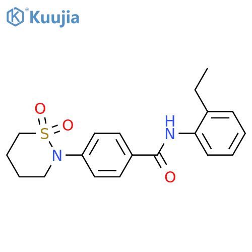 4-(1,1-dioxo-1lambda6,2-thiazinan-2-yl)-N-(2-ethylphenyl)benzamide structure