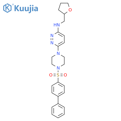6-(4-{1,1'-biphenyl-4-sulfonyl}piperazin-1-yl)-N-(oxolan-2-yl)methylpyridazin-3-amine structure