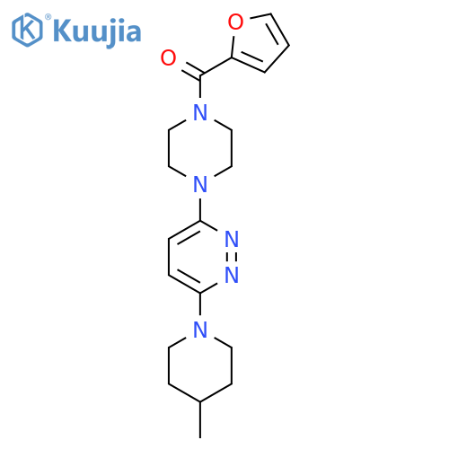 3-4-(furan-2-carbonyl)piperazin-1-yl-6-(4-methylpiperidin-1-yl)pyridazine structure
