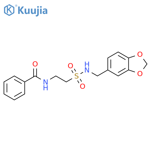 N-(2-{(2H-1,3-benzodioxol-5-yl)methylsulfamoyl}ethyl)benzamide structure