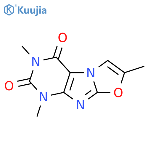 1,3,7-trimethyl-1H,2H,3H,4H-1,3oxazolo3,2-gpurine-2,4-dione structure
