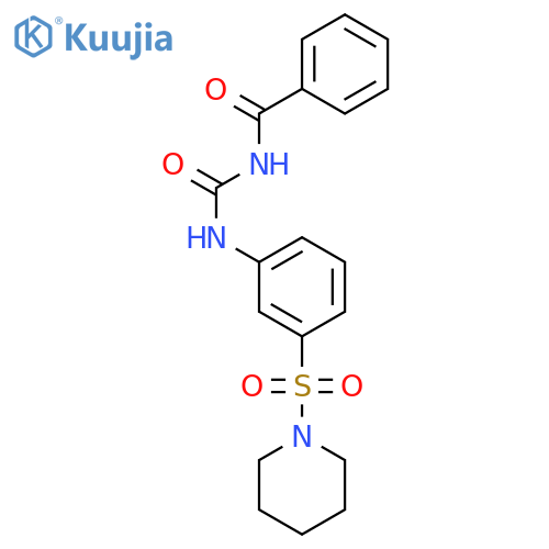 1-benzoyl-3-3-(piperidine-1-sulfonyl)phenylurea structure