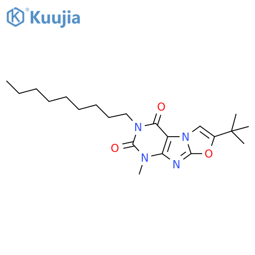 7-tert-butyl-1-methyl-3-nonyl-1H,2H,3H,4H-1,3oxazolo3,2-gpurine-2,4-dione structure