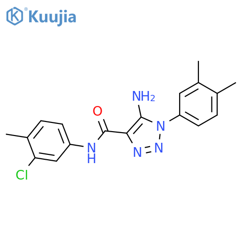 5-amino-N-(3-chloro-4-methylphenyl)-1-(3,4-dimethylphenyl)-1H-1,2,3-triazole-4-carboxamide structure