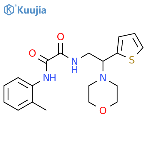 N'-(2-methylphenyl)-N-2-(morpholin-4-yl)-2-(thiophen-2-yl)ethylethanediamide structure