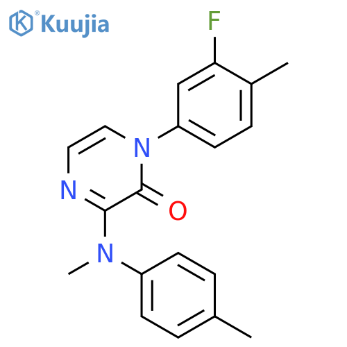 1-(3-fluoro-4-methylphenyl)-3-{(4-methylphenyl)methylamino}-1,2-dihydropyrazin-2-one structure
