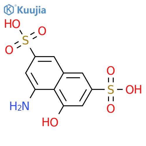 4-Amino-5-hydroxy-2,7-naphthalenedisulfonic acid structure