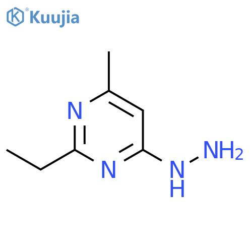 (2-ETHYL-6-METHYL-PYRIMIDIN-4-YL)-HYDRAZINE structure