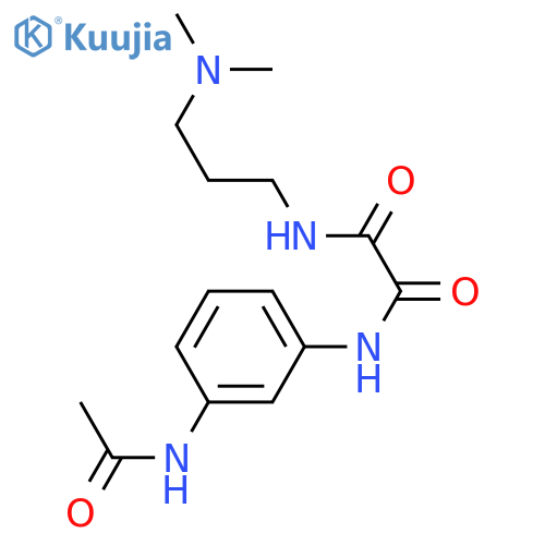 N-3-(dimethylamino)propyl-N'-(3-acetamidophenyl)ethanediamide structure