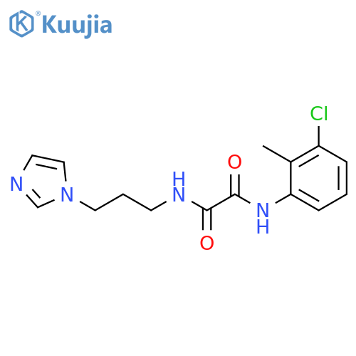 N'-(3-chloro-2-methylphenyl)-N-3-(1H-imidazol-1-yl)propylethanediamide structure