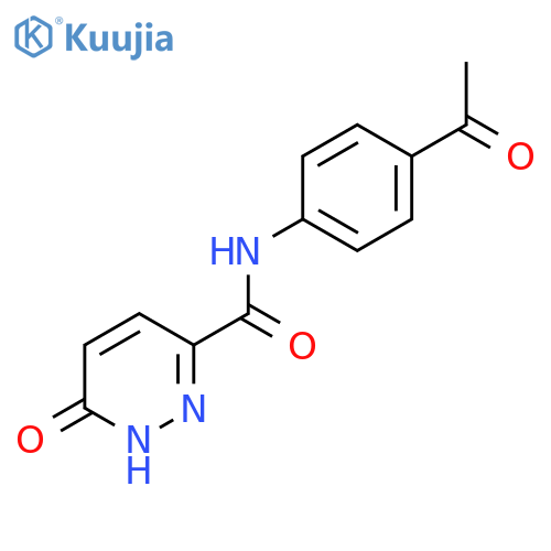 N-(4-acetylphenyl)-6-oxo-1,6-dihydropyridazine-3-carboxamide structure