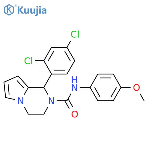1-(2,4-dichlorophenyl)-N-(4-methoxyphenyl)-1H,2H,3H,4H-pyrrolo1,2-apyrazine-2-carboxamide structure
