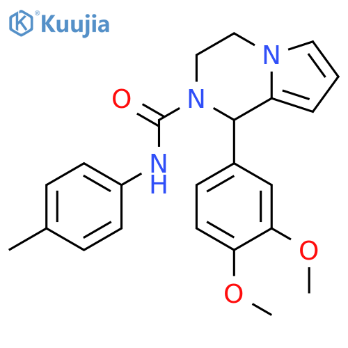 1-(3,4-dimethoxyphenyl)-N-(4-methylphenyl)-1H,2H,3H,4H-pyrrolo1,2-apyrazine-2-carboxamide structure