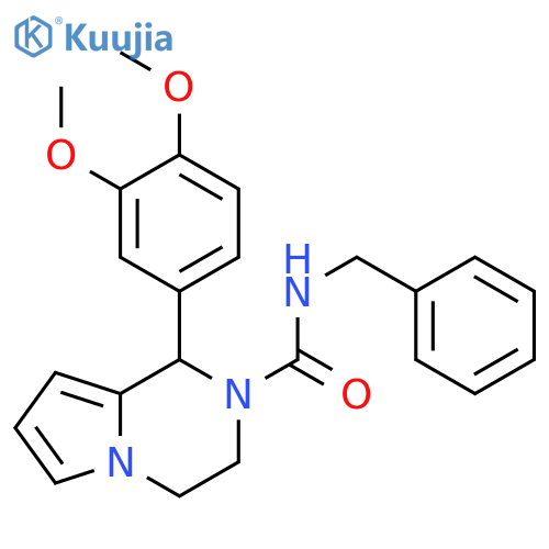 N-benzyl-1-(3,4-dimethoxyphenyl)-1H,2H,3H,4H-pyrrolo1,2-apyrazine-2-carboxamide structure