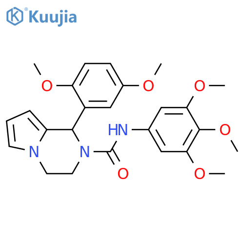 1-(2,5-dimethoxyphenyl)-N-(3,4,5-trimethoxyphenyl)-1H,2H,3H,4H-pyrrolo1,2-apyrazine-2-carboxamide structure