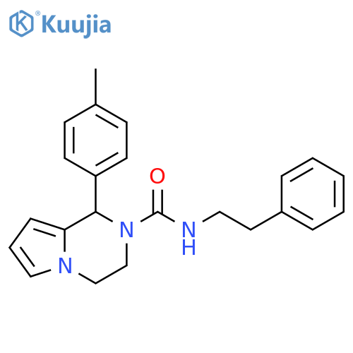 1-(4-methylphenyl)-N-(2-phenylethyl)-1H,2H,3H,4H-pyrrolo1,2-apyrazine-2-carboxamide structure