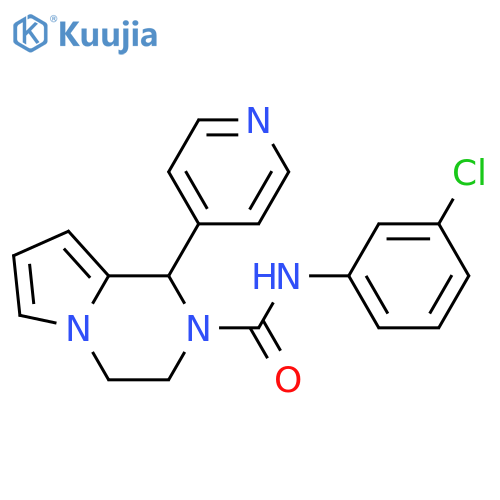 N-(3-chlorophenyl)-1-(pyridin-4-yl)-1H,2H,3H,4H-pyrrolo1,2-apyrazine-2-carboxamide structure