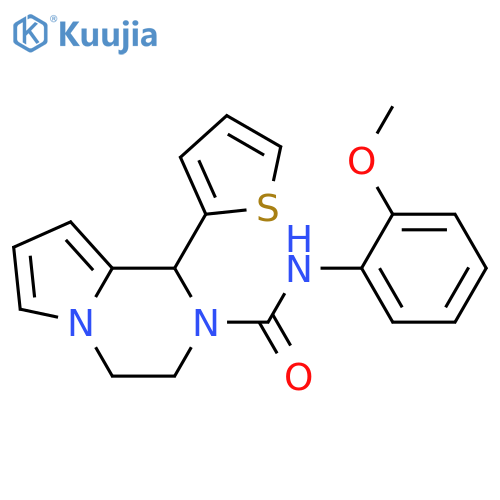 N-(2-methoxyphenyl)-1-(thiophen-2-yl)-1H,2H,3H,4H-pyrrolo1,2-apyrazine-2-carboxamide structure