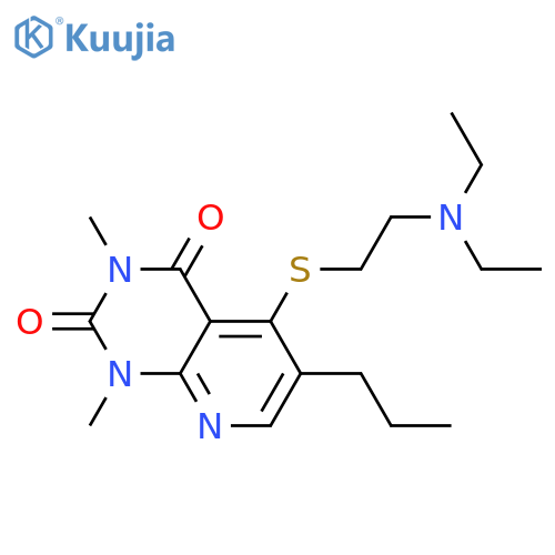 5-{2-(diethylamino)ethylsulfanyl}-1,3-dimethyl-6-propyl-1H,2H,3H,4H-pyrido2,3-dpyrimidine-2,4-dione structure