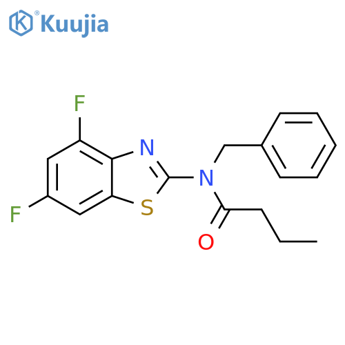 N-benzyl-N-(4,6-difluoro-1,3-benzothiazol-2-yl)butanamide structure