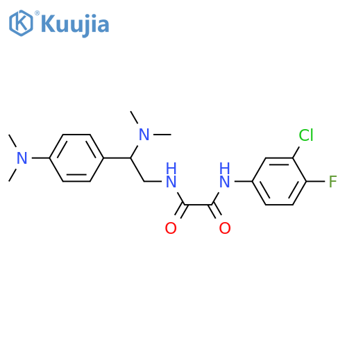 N-(3-chloro-4-fluorophenyl)-N'-2-(dimethylamino)-2-4-(dimethylamino)phenylethylethanediamide structure