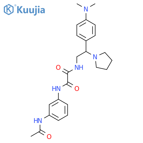 N-{2-4-(dimethylamino)phenyl-2-(pyrrolidin-1-yl)ethyl}-N'-(3-acetamidophenyl)ethanediamide structure