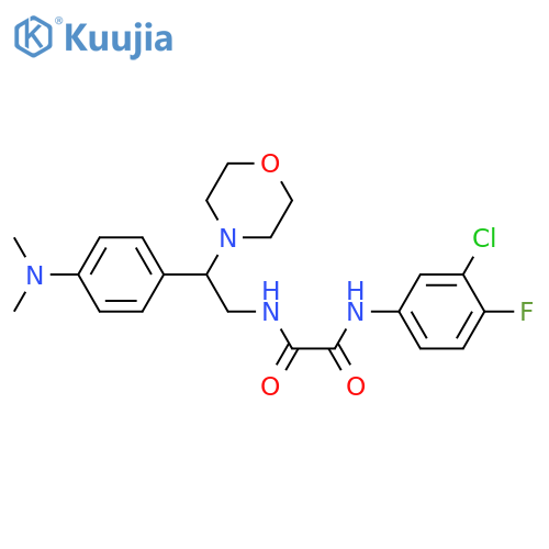 N-(3-chloro-4-fluorophenyl)-N'-{2-4-(dimethylamino)phenyl-2-(morpholin-4-yl)ethyl}ethanediamide structure